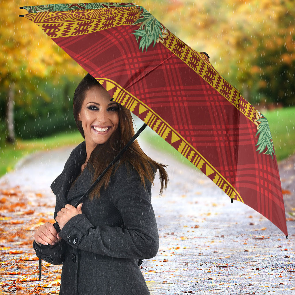 Hawai'i Paniolo Maile Twisted Lei Umbrella Hilo Royal Red LT7 - Polynesian Pride