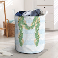 Hawai'i Paniolo Maile Twisted Lei Laundry Basket Winter White LT7 White - Polynesian Pride