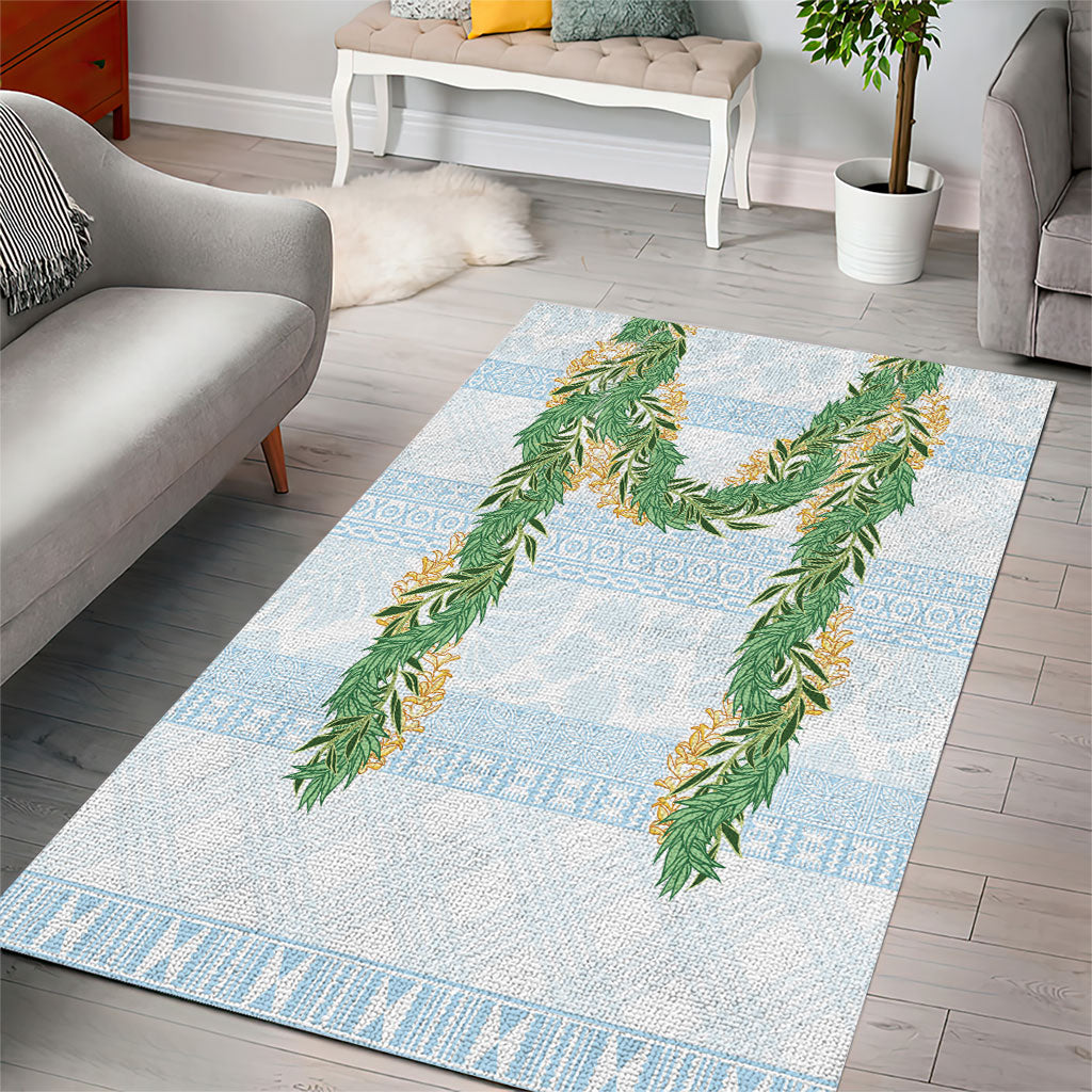 Hawai'i Paniolo Maile Twisted Lei Area Rug Winter White LT7 - Polynesian Pride