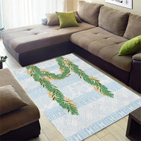 Hawai'i Paniolo Maile Twisted Lei Area Rug Winter White LT7 - Polynesian Pride