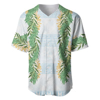 Hawai'i Paniolo Maile Twisted Lei Baseball Jersey Winter White