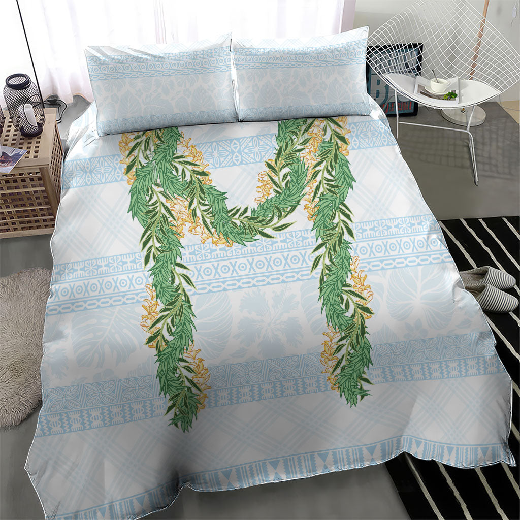 Hawai'i Paniolo Maile Twisted Lei Bedding Set Winter White LT7 - Polynesian Pride