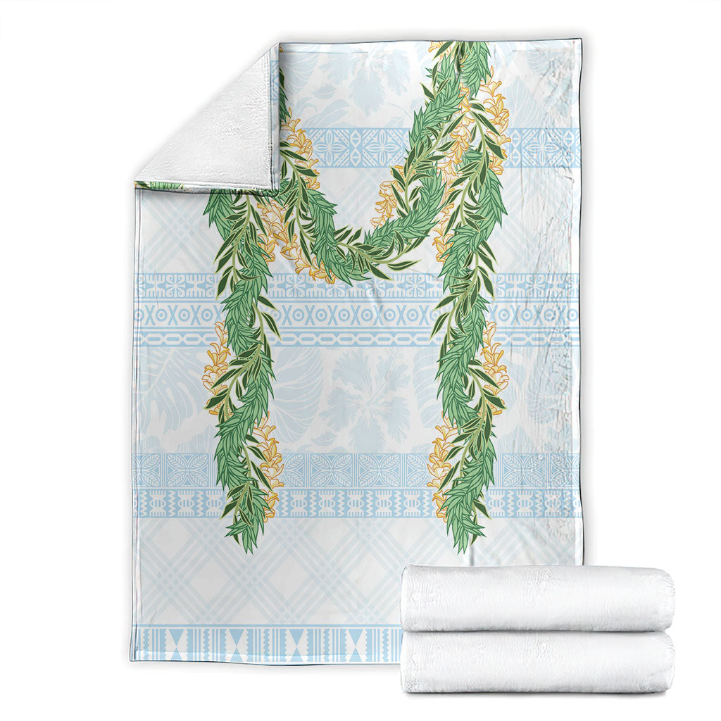 Hawai'i Paniolo Maile Twisted Lei Blanket Winter White LT7 - Polynesian Pride