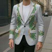 Hawai'i Paniolo Maile Twisted Lei Blazer Winter White LT7 - Polynesian Pride