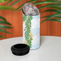 Hawai'i Paniolo Maile Twisted Lei 4 in 1 Can Cooler Tumbler Winter White LT7 - Polynesian Pride