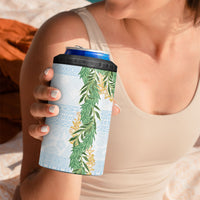 Hawai'i Paniolo Maile Twisted Lei 4 in 1 Can Cooler Tumbler Winter White LT7 - Polynesian Pride