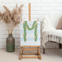 Hawai'i Paniolo Maile Twisted Lei Canvas Wall Art Winter White LT7 - Polynesian Pride