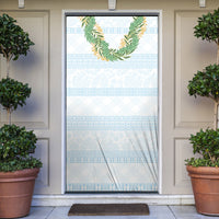Hawai'i Paniolo Maile Twisted Lei Door Cover Winter White LT7 White - Polynesian Pride