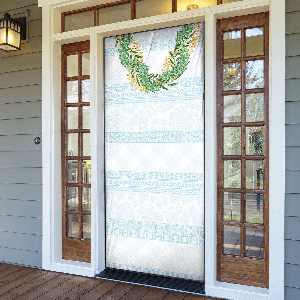 Hawai'i Paniolo Maile Twisted Lei Door Cover Winter White LT7 - Polynesian Pride