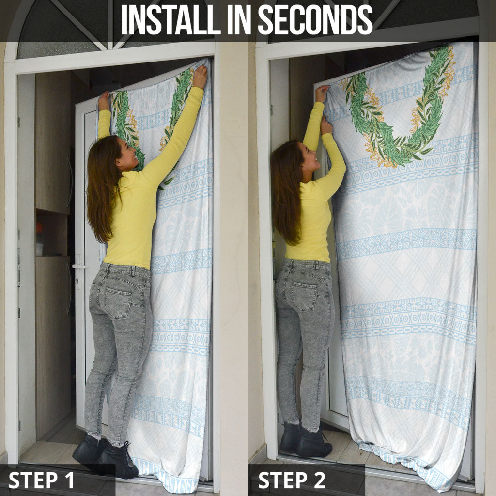 Hawai'i Paniolo Maile Twisted Lei Door Cover Winter White LT7 - Polynesian Pride