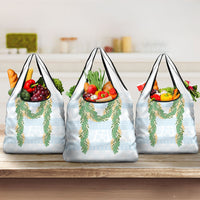 Hawai'i Paniolo Maile Twisted Lei Grocery Bag Winter White LT7 3-pack One Size White - Polynesian Pride
