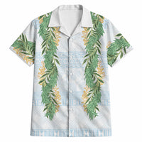 Hawai'i Paniolo Maile Twisted Lei Hawaiian Shirt Winter White LT7 White - Polynesian Pride