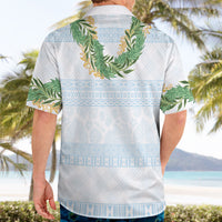 Hawai'i Paniolo Maile Twisted Lei Hawaiian Shirt Winter White LT7 - Polynesian Pride