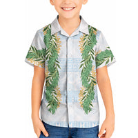 Hawai'i Paniolo Maile Twisted Lei Hawaiian Shirt Winter White LT7 - Polynesian Pride