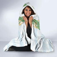 Hawai'i Paniolo Maile Twisted Lei Hooded Blanket Winter White LT7 - Polynesian Pride