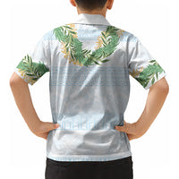 Hawai'i Paniolo Maile Twisted Lei Kid Hawaiian Shirt Winter White LT7 - Polynesian Pride