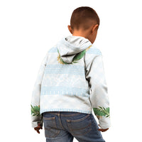 Hawai'i Paniolo Maile Twisted Lei Kid Hoodie Winter White LT7 - Polynesian Pride