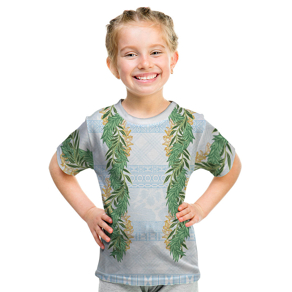 Hawai'i Paniolo Maile Twisted Lei Kid T Shirt Winter White
