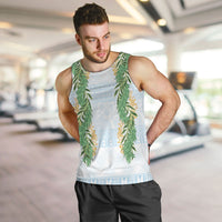 Hawai'i Paniolo Maile Twisted Lei Men Tank Top Winter White LT7 White - Polynesian Pride