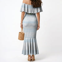 Hawai'i Paniolo Maile Twisted Lei Mermaid Dress Winter White LT7 - Polynesian Pride