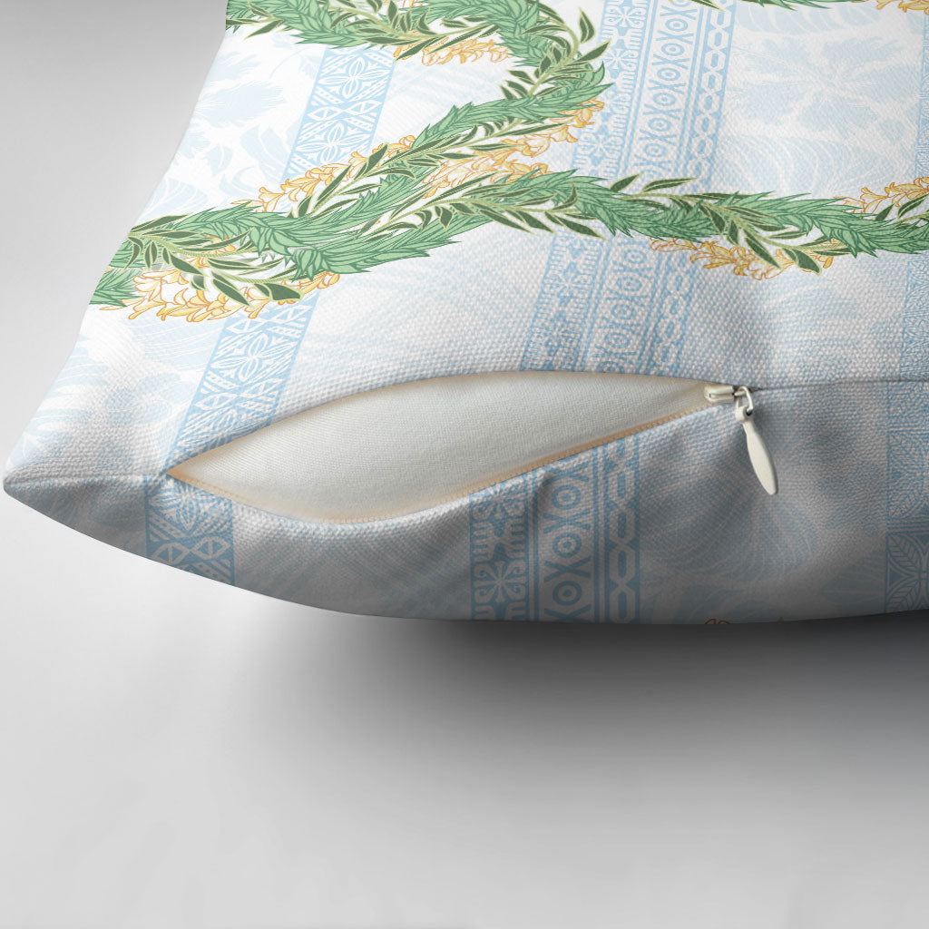 Hawai'i Paniolo Maile Twisted Lei Pillow Cover Winter White LT7 - Polynesian Pride