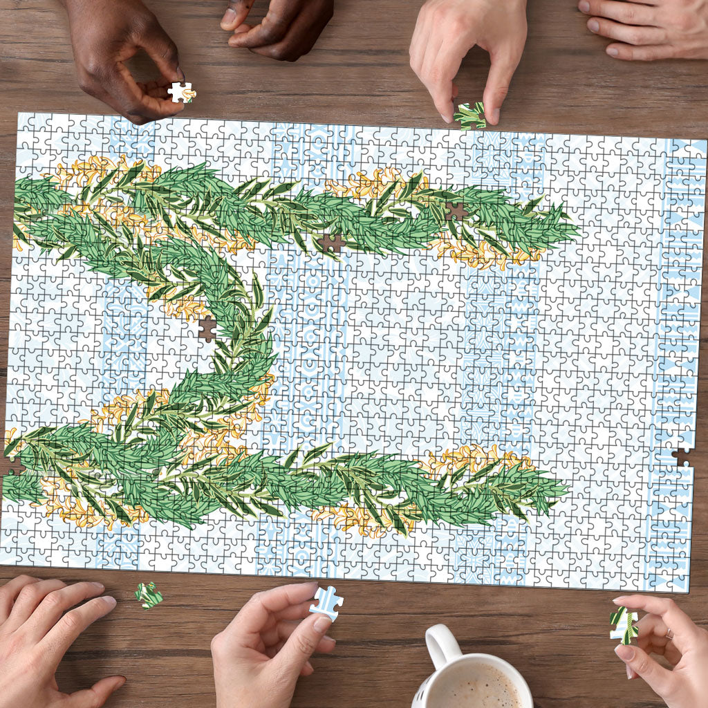 Hawai'i Paniolo Maile Twisted Lei Puzzle Winter White LT7 - Polynesian Pride