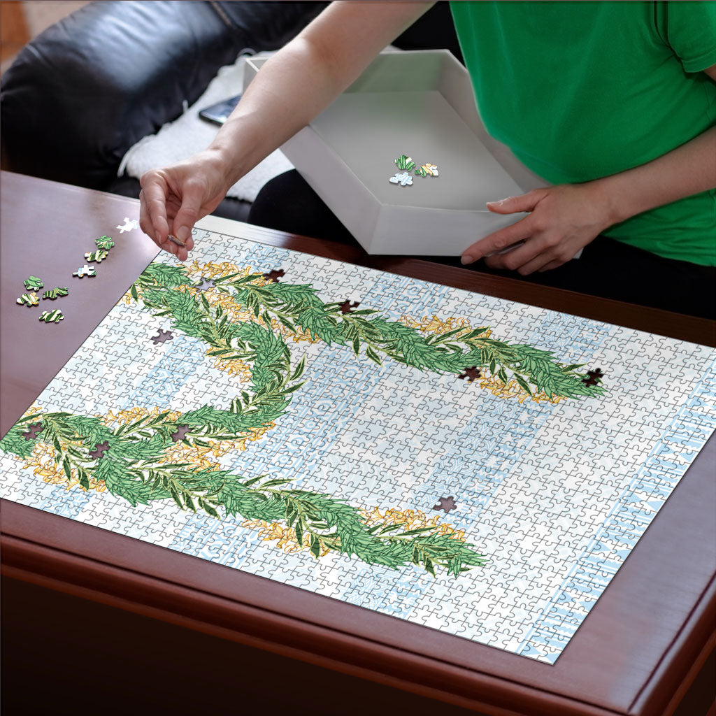 Hawai'i Paniolo Maile Twisted Lei Puzzle Winter White LT7 - Polynesian Pride