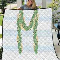 Hawai'i Paniolo Maile Twisted Lei Quilt Winter White LT7 White - Polynesian Pride
