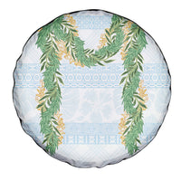Hawai'i Paniolo Maile Twisted Lei Spare Tire Cover Winter White LT7 - Polynesian Pride