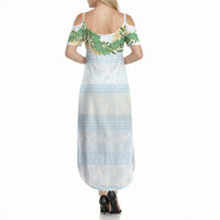 Hawai'i Paniolo Maile Twisted Lei Summer Maxi Dress Winter White LT7 - Polynesian Pride