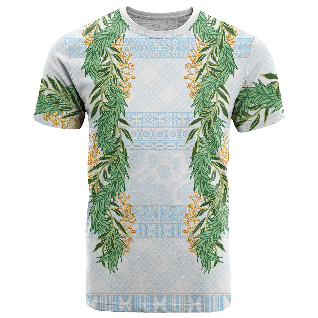 Hawai'i Paniolo Maile Twisted Lei T Shirt Winter White LT7 White - Polynesian Pride