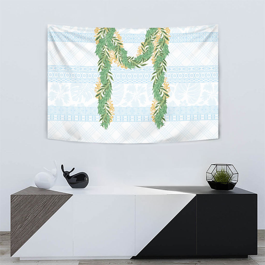 Hawai'i Paniolo Maile Twisted Lei Tapestry Winter White LT7 - Polynesian Pride