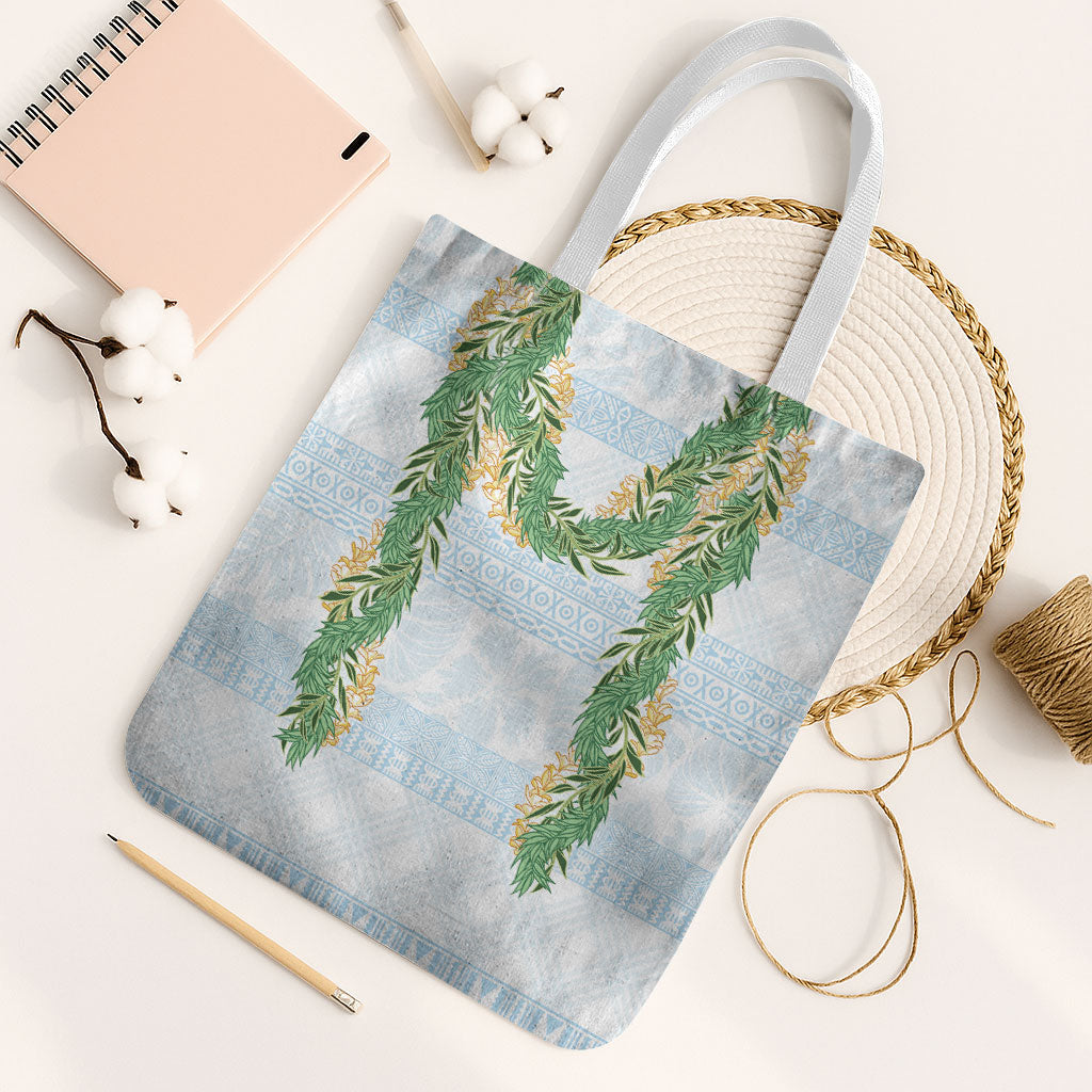 Hawai'i Paniolo Maile Twisted Lei Tote Bag Winter White LT7 White Strap One Size White - Polynesian Pride
