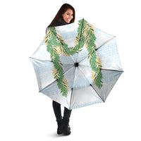 Hawai'i Paniolo Maile Twisted Lei Umbrella Winter White LT7 - Polynesian Pride