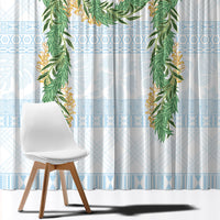 Hawai'i Paniolo Maile Twisted Lei Window Curtain Winter White LT7 - Polynesian Pride