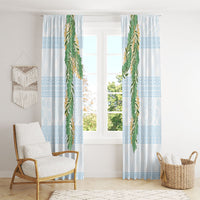 Hawai'i Paniolo Maile Twisted Lei Window Curtain Winter White LT7 - Polynesian Pride