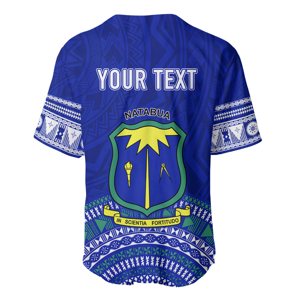 Personalised Fiji Natabua High School Baseball Jersey Kaviti Tapa Mix Colors Proud NHS LT7 - Polynesian Pride