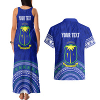 Personalised Fiji Natabua High School Couples Matching Tank Maxi Dress and Hawaiian Shirt Kaviti Tapa Mix Colors Proud NHS LT7 - Polynesian Pride