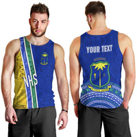 Personalised Fiji Natabua High School Men Tank Top Kaviti Tapa Mix Colors Proud NHS LT7 - Polynesian Pride