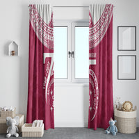 Personalised Fiji Adi Cakobau School Window Curtain ACS Old Girls Lotus Mix Masi LT7 - Polynesian Pride