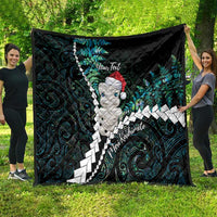 New Zealand Personalised Quilt Meri Kirihimete Kowhaiwhai Mix Paua Shell - Emerald LT7 - Polynesian Pride