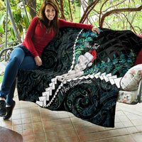 New Zealand Personalised Quilt Meri Kirihimete Kowhaiwhai Mix Paua Shell - Emerald LT7 - Polynesian Pride