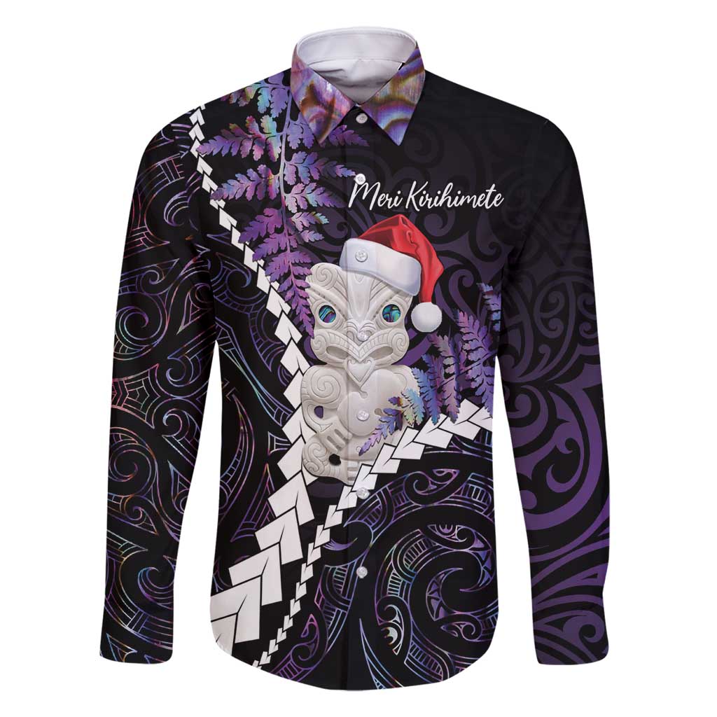 New Zealand Personalised Family Matching Summer Maxi Dress and Hawaiian Shirt Meri Kirihimete Kowhaiwhai Mix Paua Shell - Amethys