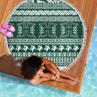 Hawaii Rainbow Warriors Christmas Beach Blanket Kakau Motifs LT7 - Polynesian Pride