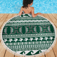 Hawaii Rainbow Warriors Christmas Beach Blanket Kakau Motifs LT7 - Polynesian Pride
