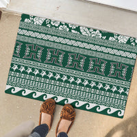 Hawaii Rainbow Warriors Christmas Rubber Doormat Kakau Motifs LT7 - Polynesian Pride