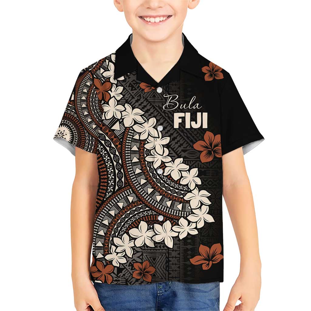 Bula Fiji Women's Day Family Matching Short Sleeve Bodycon Dress and Hawaiian Shirt Classic Masi Tapa