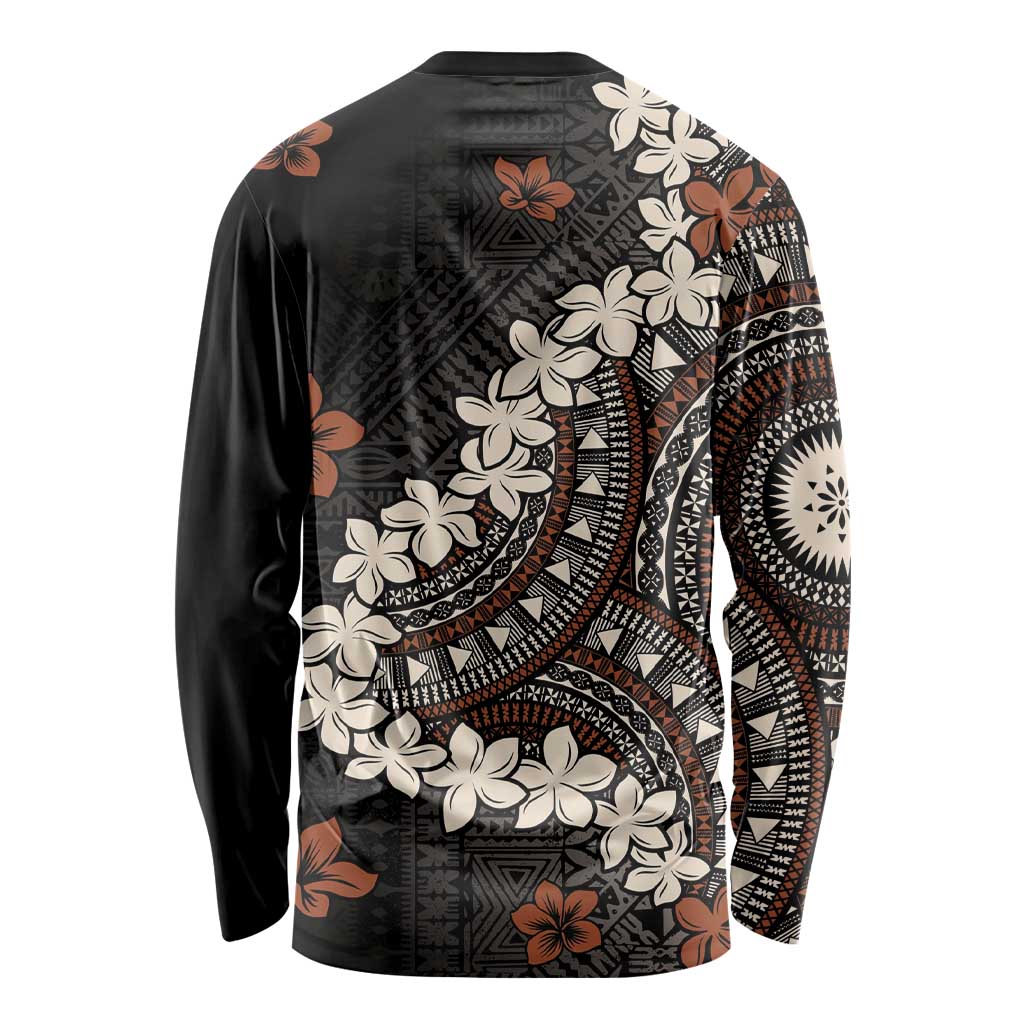 Bula Fiji Women's Day Long Sleeve Shirt Classic Masi Tapa LT7 - Polynesian Pride