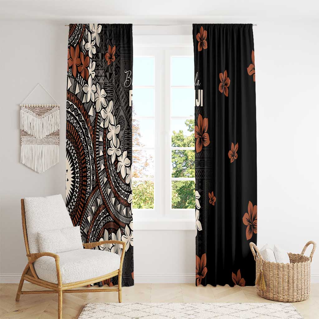Bula Fiji Women's Day Window Curtain Classic Masi Tapa