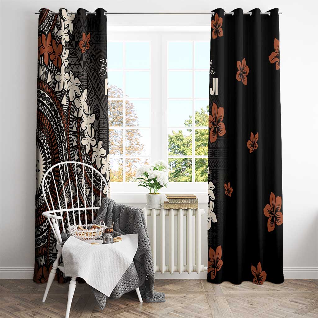 Bula Fiji Women's Day Window Curtain Classic Masi Tapa